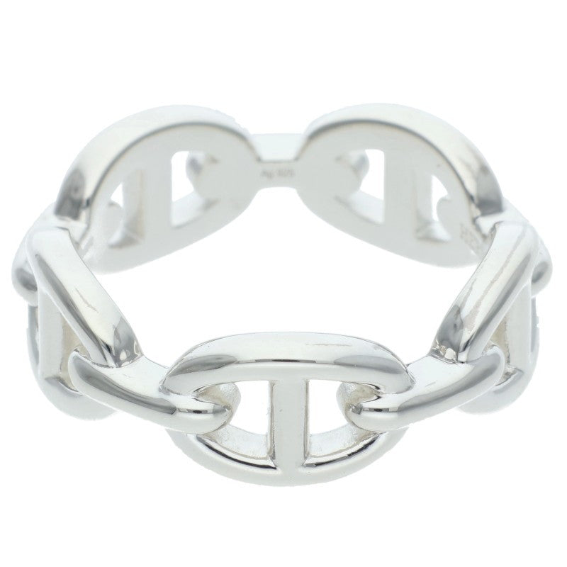 HERMES Chaine d'Ancre Enchainee PM Silver Ring Size US 8.5