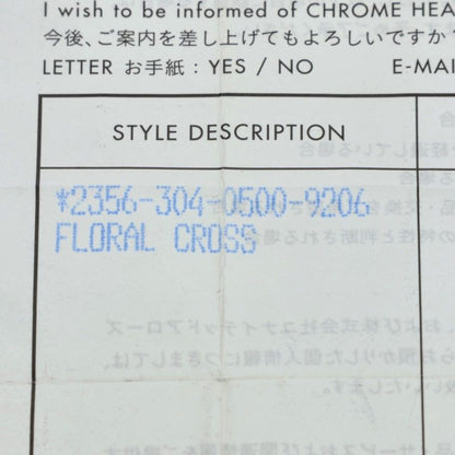 Chrome Hearts Floral Cross Sterling Silver Size ONE SIZE