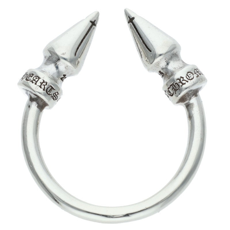Chrome Hearts Double Spike Ring Silver Ring Size ONE SIZE
