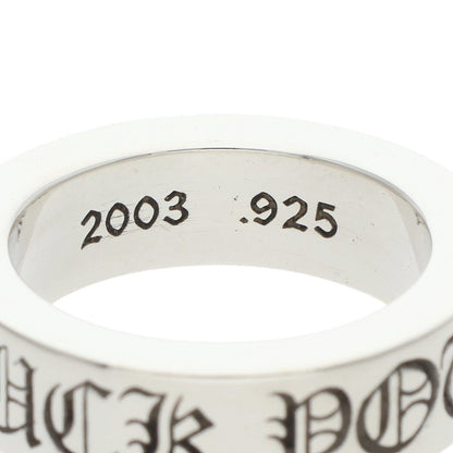 Chrome Hearts 6mm Spacer FUCKYOU Silver Ring Size ONE SIZE