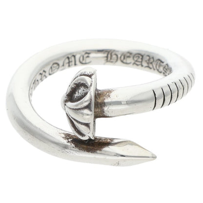 Chrome Hearts Nail Cross Ball Silver Ring Size 7.5