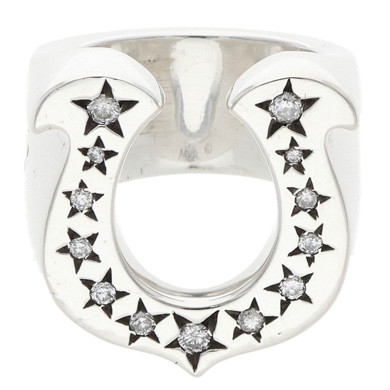 TENDERLOIN T-H.S Horseshoe Diamond Ring Silver Size ONE SIZE