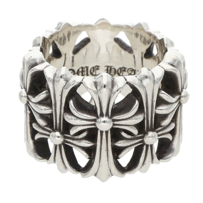 Chrome Hearts Cemetery Cross Silver Ring Size ONE SIZE