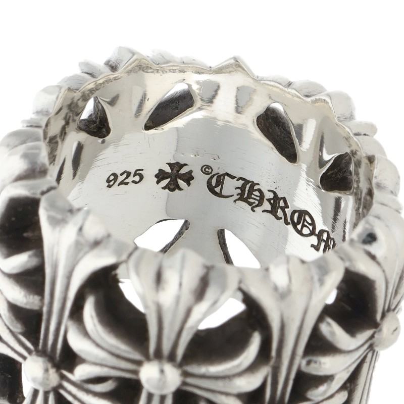 Chrome Hearts Cemetery Cross Silver Ring Size ONE SIZE