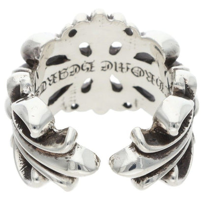 Chrome Hearts DBL FLRL CRS Silver Ring Size ONE SIZE