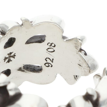 Chrome Hearts DBL FLRL CRS Silver Ring Size ONE SIZE