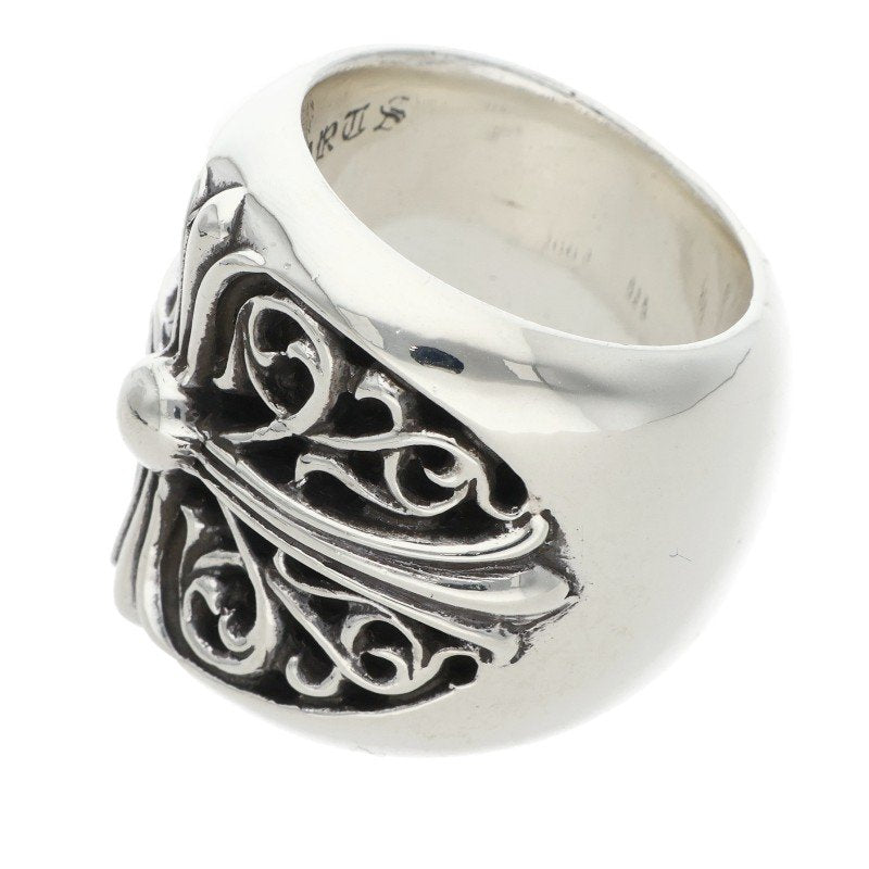 Chrome Hearts CLASSIC OVAL Cross Silver Ring Size US 8