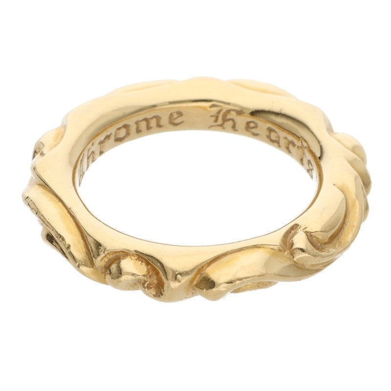 Chrome Hearts 22K Scroll Band Yellow Gold Ring Size ONE SIZE