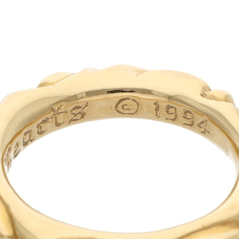 Chrome Hearts 22K Scroll Band Yellow Gold Ring Size ONE SIZE