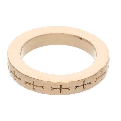 Chrome Hearts 22K 3mm Spacer FUCKYOU Gold Ring Size ONE SIZE