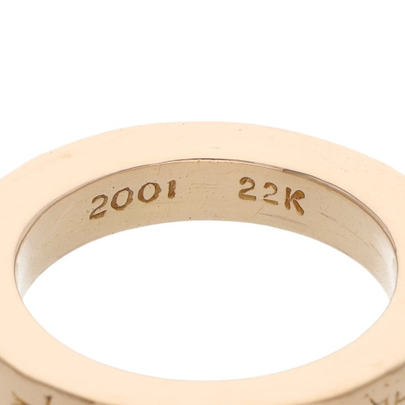 Chrome Hearts 22K 3mm Spacer FUCKYOU Gold Ring Size ONE SIZE