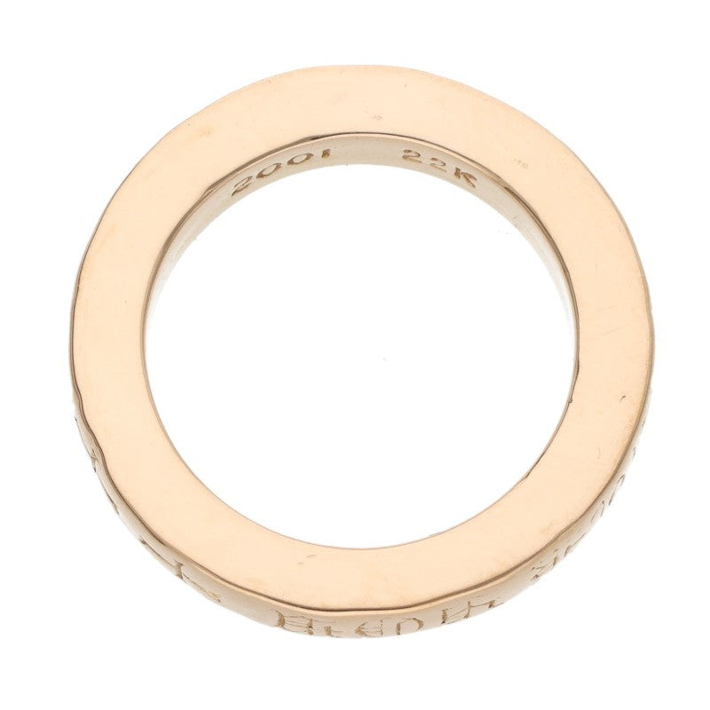 Chrome Hearts 22K 3mm Spacer FUCKYOU Gold Ring Size ONE SIZE