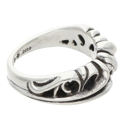 Chrome Hearts HALF K&T Silver Ring Size ONE SIZE