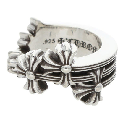 Chrome Hearts 3CH Cross Silver Ring Size 16.5