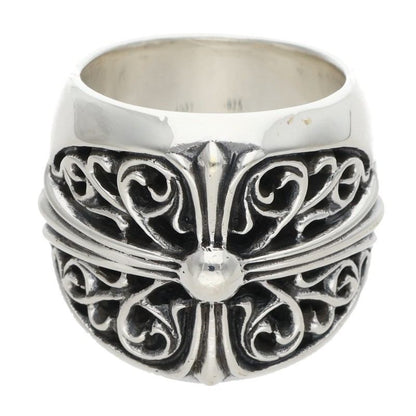 Chrome Hearts CLASSIC OVAL Cross Silver Ring Size ONE SIZE