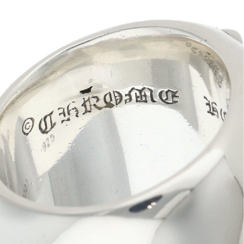 Chrome Hearts CLASSIC OVAL Cross Silver Ring Size ONE SIZE