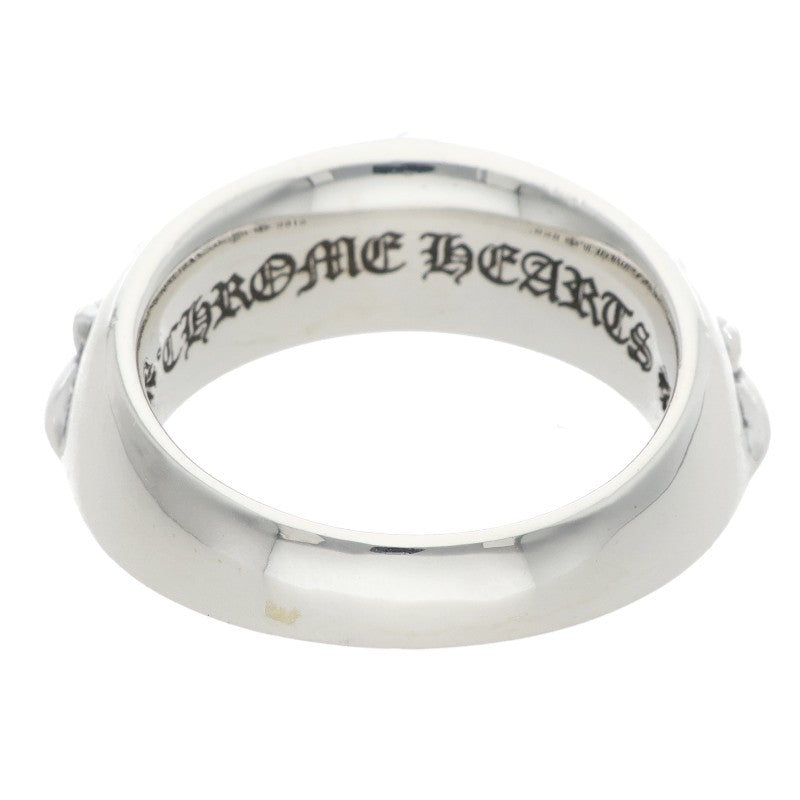 Chrome Hearts HALF CLSC FLRL CRS Silver Ring Size ONE SIZE