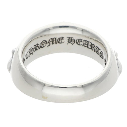 Chrome Hearts HALF CLSC FLRL CRS Silver Ring Size ONE SIZE