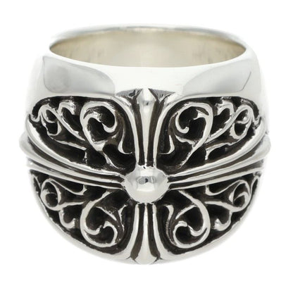 Chrome Hearts CLASSIC OVAL Cross Silver Ring Size ONE SIZE
