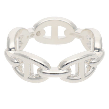 HERMES Chaine d'Ancre Enchainee PM Silver Ring Size 57