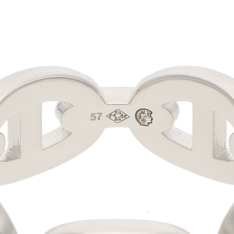 HERMES Chaine d'Ancre Enchainee PM Silver Ring Size US 8