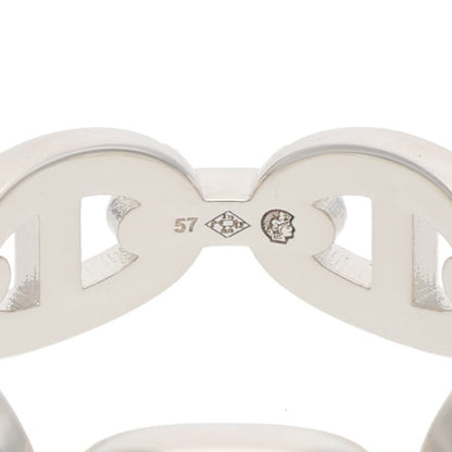 HERMES Chaine d'Ancre Enchainee PM Silver Ring Size US 8