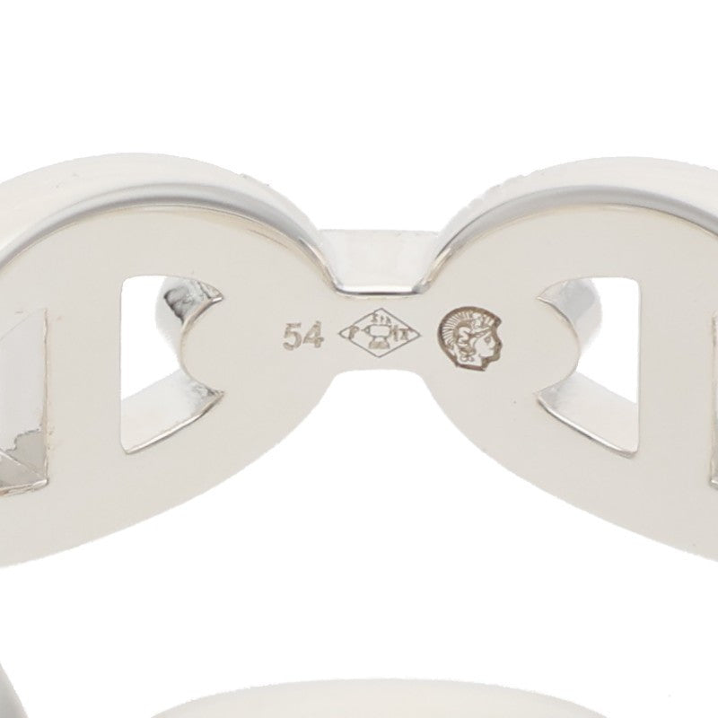 HERMES Chaine d'Ancre Enchainee PM Silver Ring Size US 7