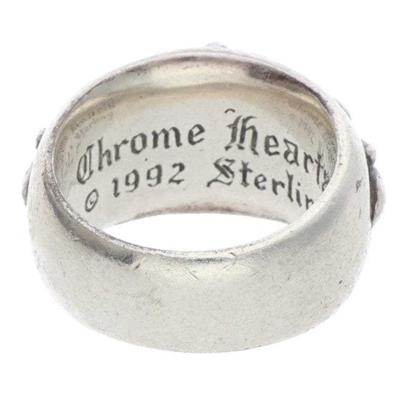 Chrome Hearts FLRL CRS P DMND Silver Ring Size 18.5