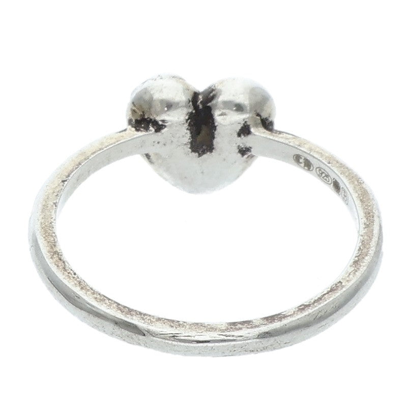 Chrome Hearts BUBBLGM HEART Silver Ring Size US 5.5