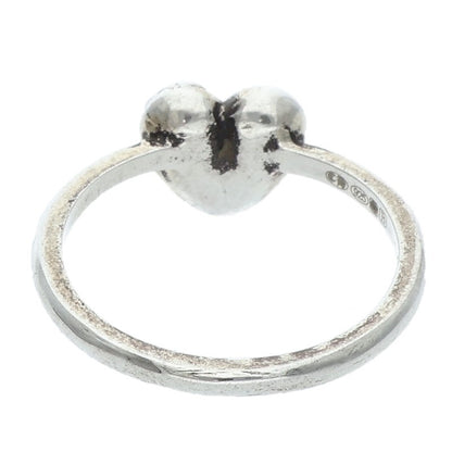 Chrome Hearts BUBBLGM HEART Silver Ring Size US 5.5