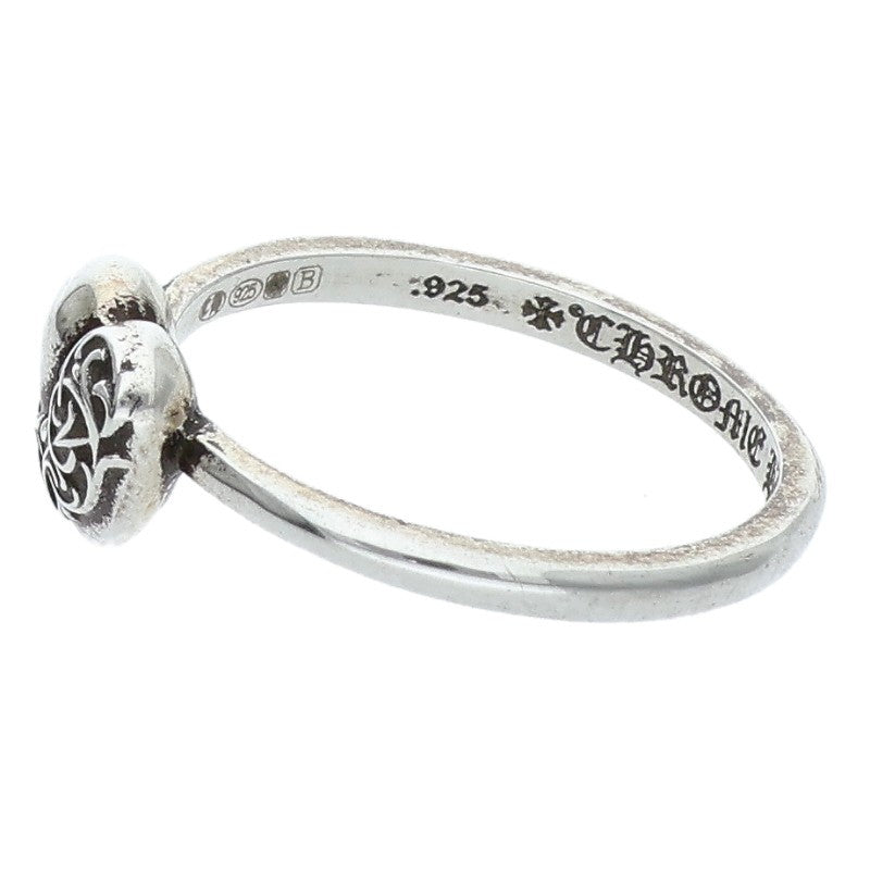 Chrome Hearts BUBBLGM HEART Silver Ring Size US 5.5