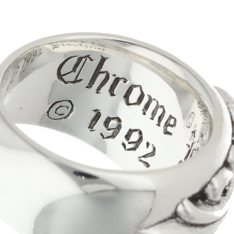 Chrome Hearts FLRL CRS Silver Ring Size ONE SIZE