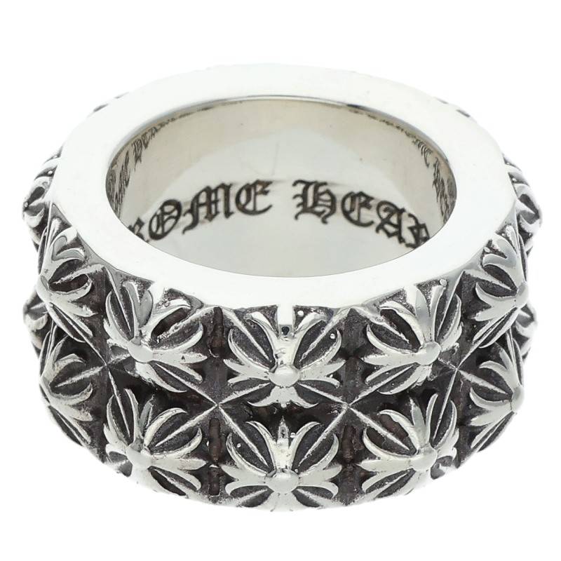 Chrome Hearts PETE PUNK DOUBLE Silver Ring Size 11.5