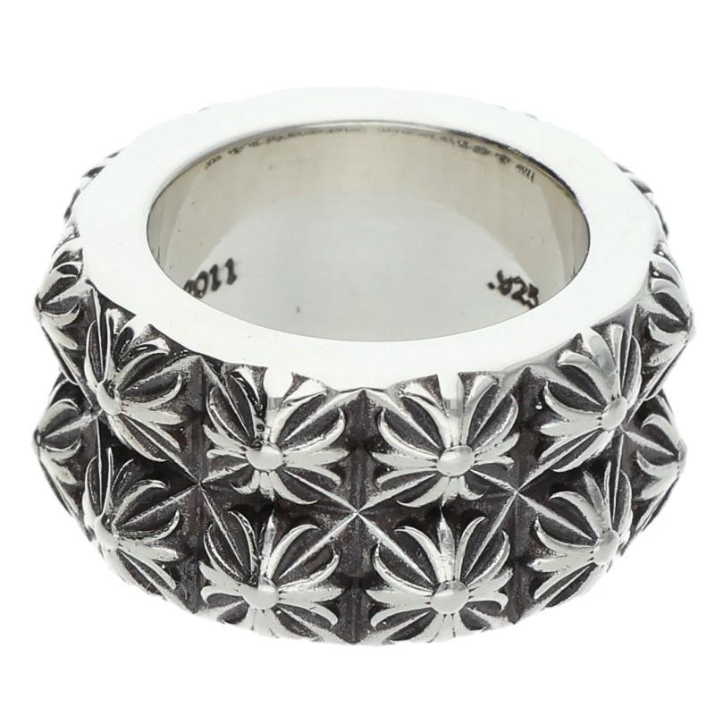 Chrome Hearts PETE PUNK DOUBLE Silver Ring Size 11.5