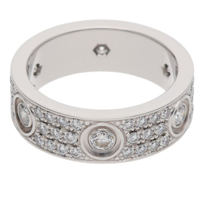 Cartier LOVE RING K18WG Pave Diamond Ring Size 55