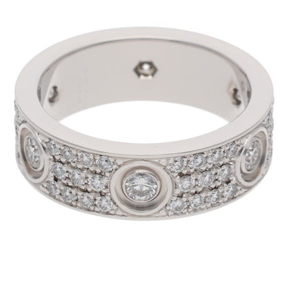 Cartier LOVE RING K18WG Pave Diamond Ring Size 55