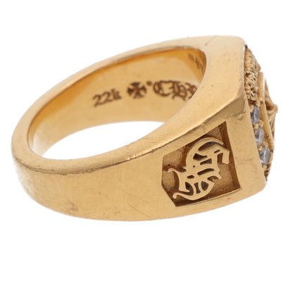 Chrome Hearts 22K Small Champion Gold Ring Size ONE SIZE