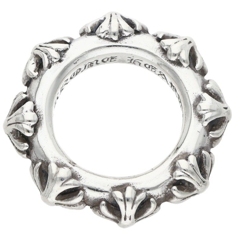 Chrome Hearts CROSS BAND Silver Ring Size ONE SIZE