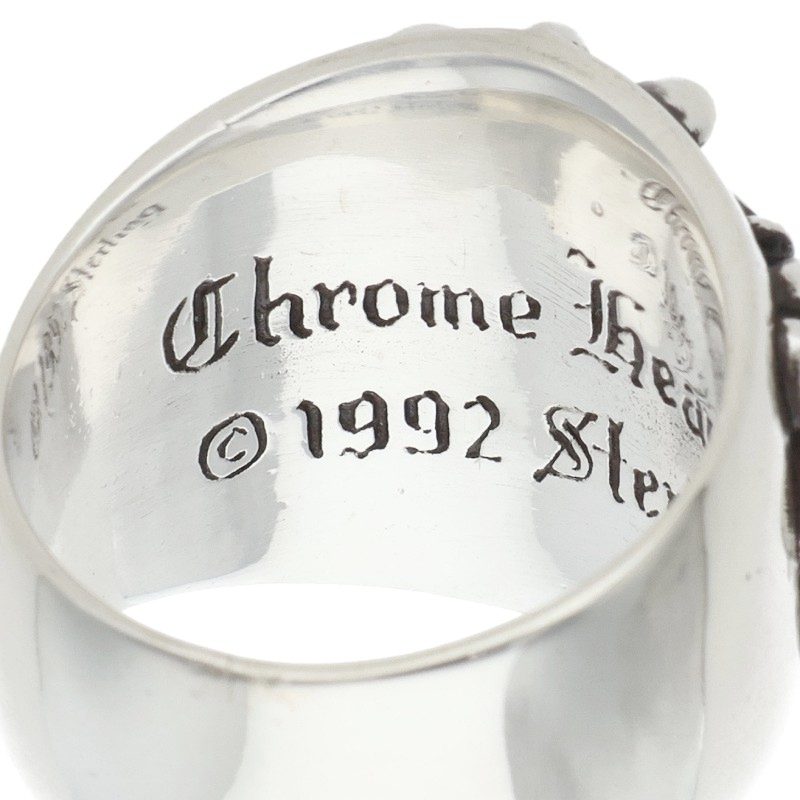 Chrome Hearts Keeper Sterling Silver Ring Size US 8.5