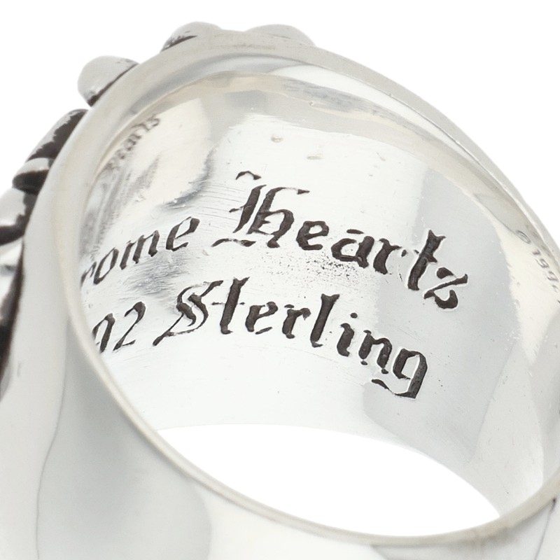 Chrome Hearts Keeper Sterling Silver Ring Size US 8.5