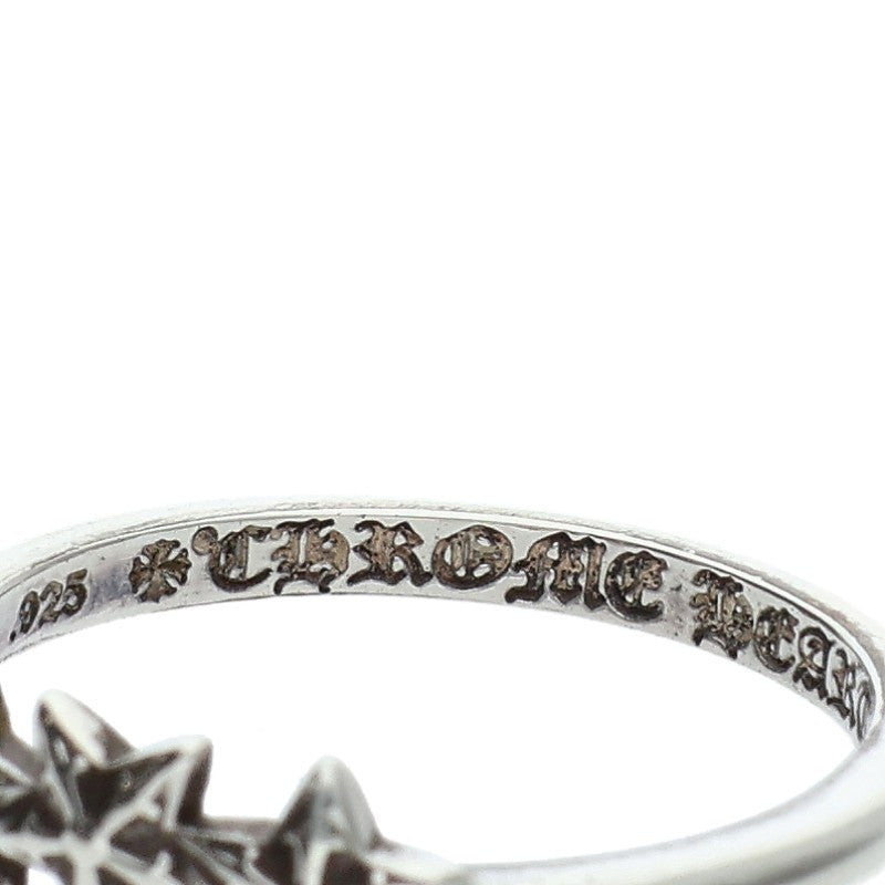 Chrome Hearts Bubblegum 3 Star Silver Ring Size ONE SIZE
