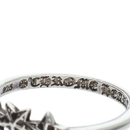 Chrome Hearts Bubblegum 3 Star Silver Ring Size ONE SIZE