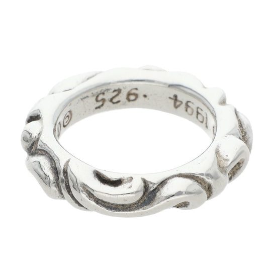 Chrome Hearts SCRL BAND Sterling Silver Ring Size ONE SIZE