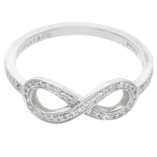 TIFFANY&Co. Infinity PT950 Pave Diamond Ring Size ONE SIZE
