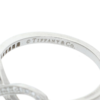 TIFFANY&Co. Infinity PT950 Pave Diamond Ring Size ONE SIZE