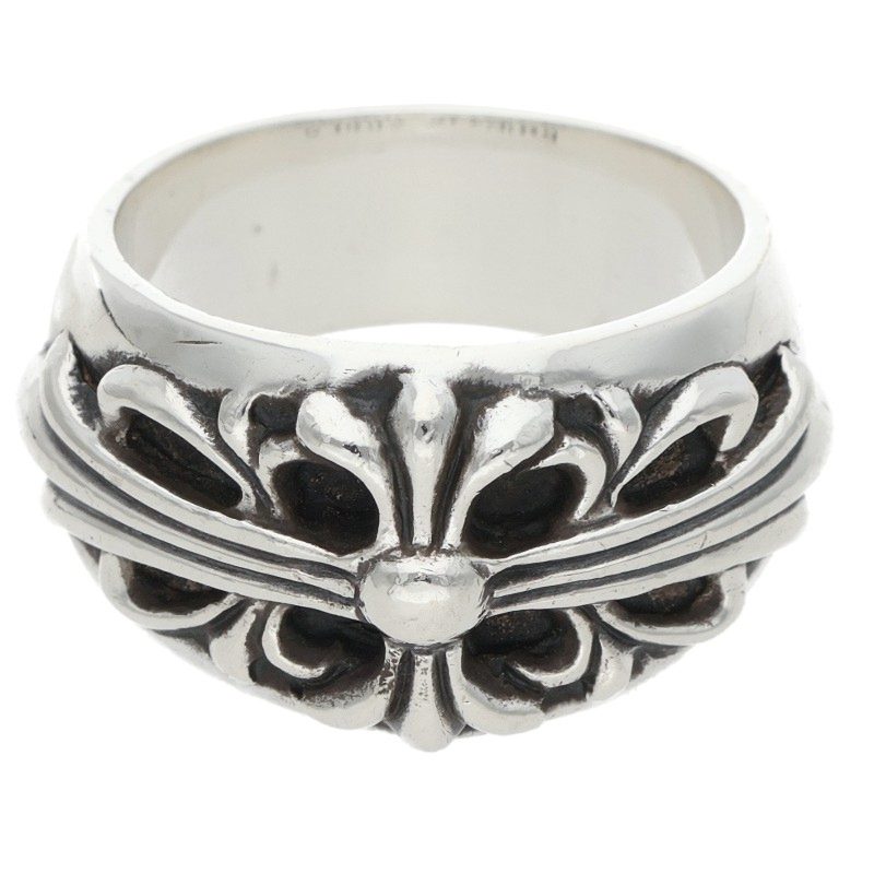 Chrome Hearts FLRL CRS Sterling Silver Ring Size 16.5