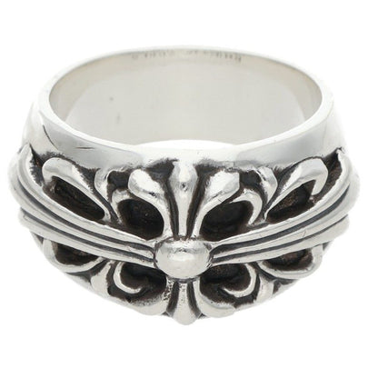 Chrome Hearts FLRL CRS Sterling Silver Ring Size 16.5