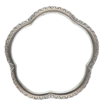 CHANEL Camellia 18K White Gold Full Pave Ring Size ONE SIZE