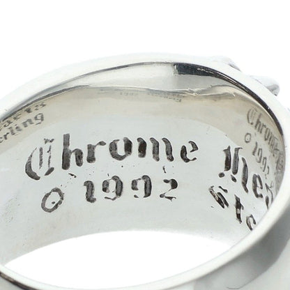 Chrome Hearts FLRL CRS Sterling Silver Ring Size 15.5