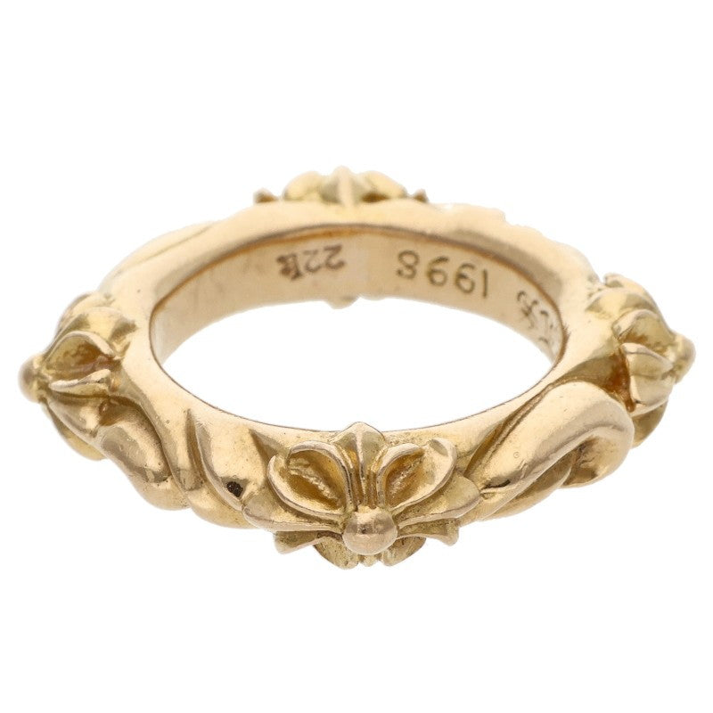 Chrome Hearts 22K SBT BAND Yellow Gold Ring Size ONE SIZE